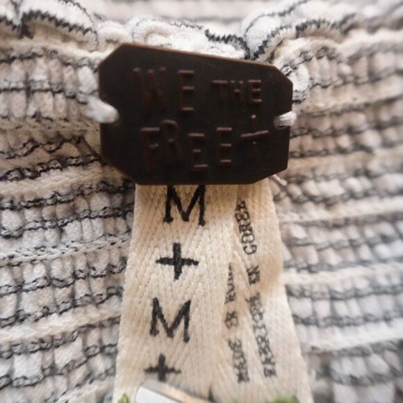 Free People We the Free Striped Off Shoulder Top Medium - Picture 6 of 8